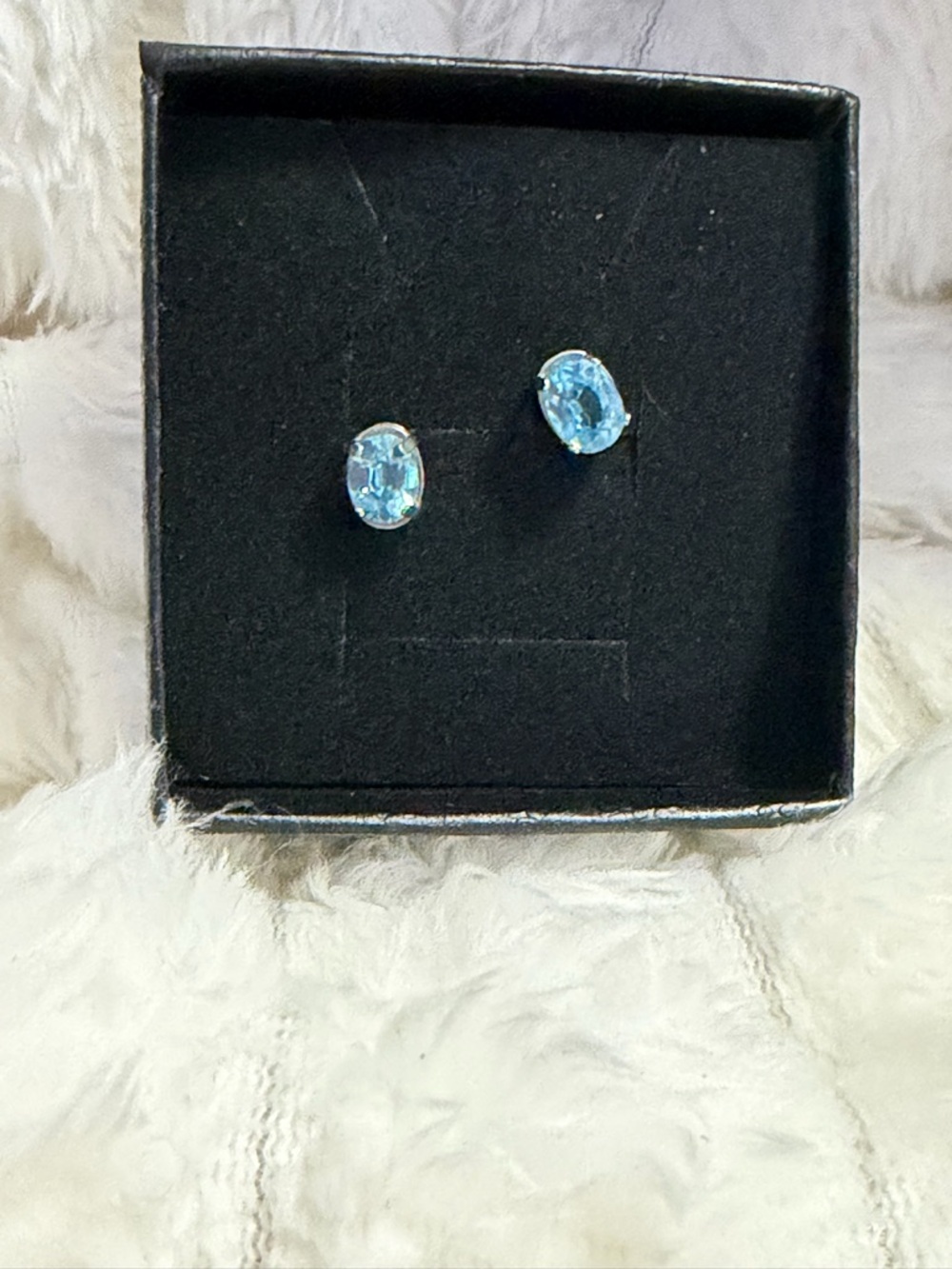 Natural Mined Stone Earrings 925